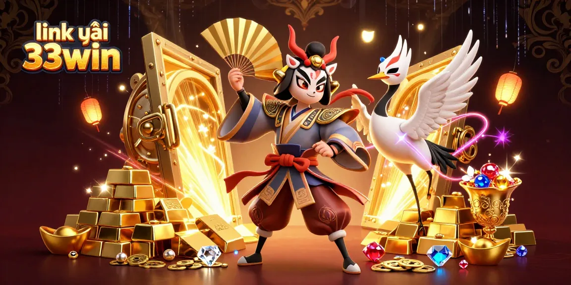 Experience the thrill of gaming with link vào 33win, showcasing vibrant 3D interactions in an enchanting casino atmosphere.