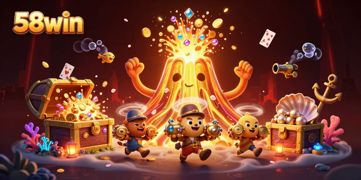Join the exciting adventure of 58win as the golden volcano erupts into treasures, perfect for gamers!