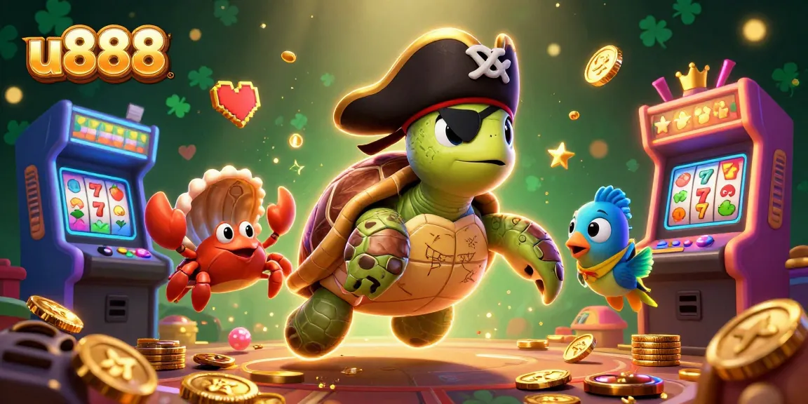 Engage in thrilling gameplay with u888's vibrant 3D casino characters and slot elements.