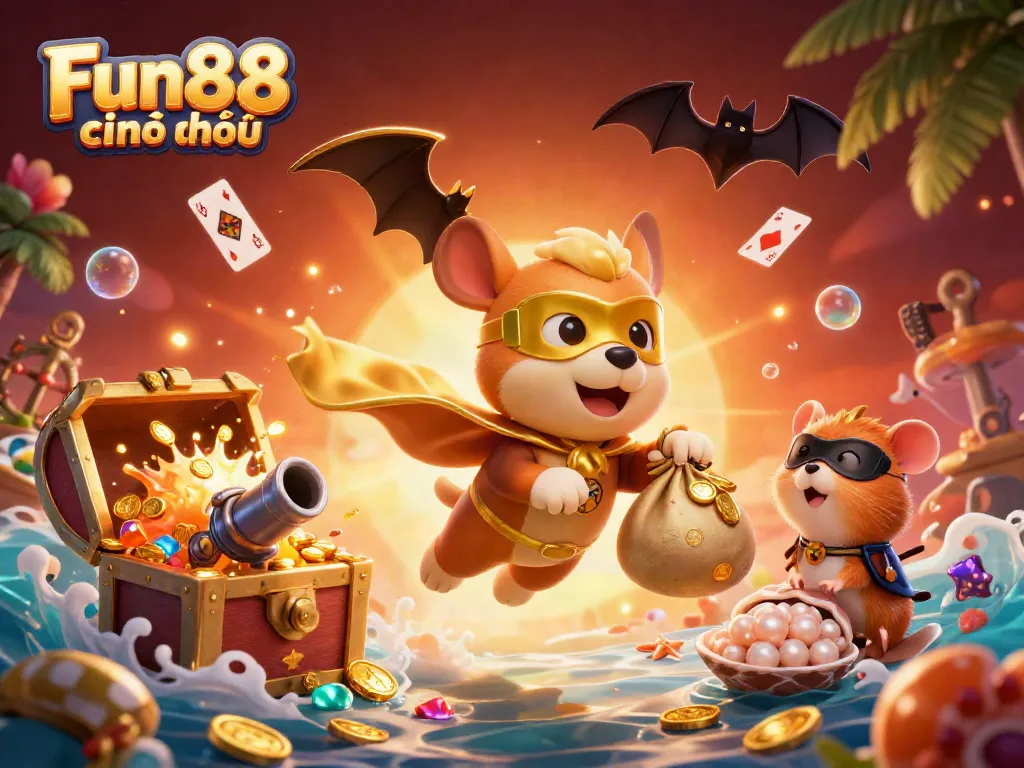Experience the thrill of Fun88 chính thức with animated characters delivering exciting casino adventures.