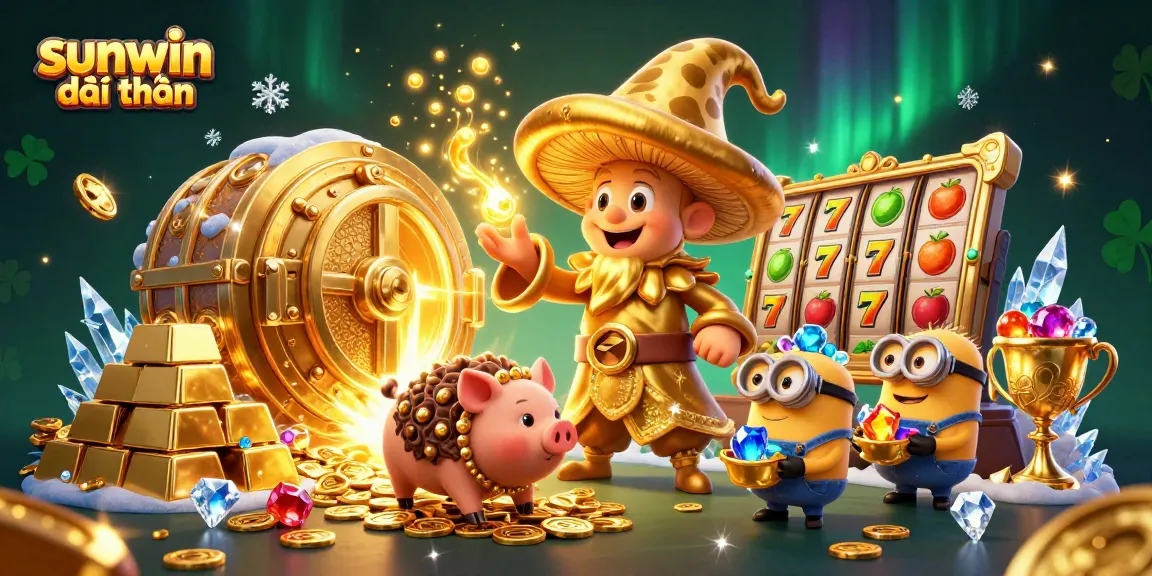 Experience sunwin đổi thưởng magic: uncover treasures with a wizard and playful characters.