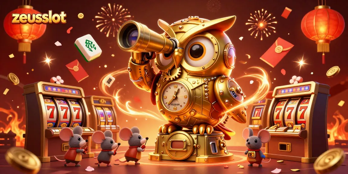 Experience zeusslot thrills with a spinning jackpot amidst festive casino elements.