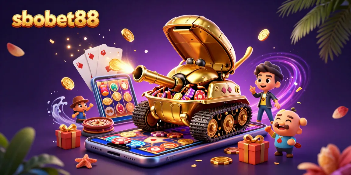 Engage with sbobet88 in an exciting casino adventure featuring a golden beetle tank.