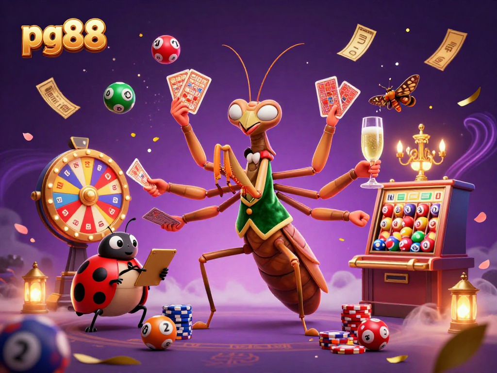 Engage with pg88's vibrant jackpot opportunities in an entrancing casino scene of luck and excitement.