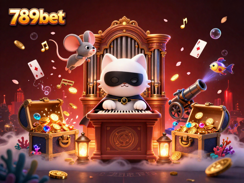 Experience thrilling gaming action with 789bet in this vibrant casino scene featuring dynamic characters.