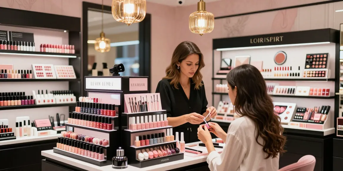 Konsultasi produk kecantikan LUXURY12 di toko perawatan kuku mewah