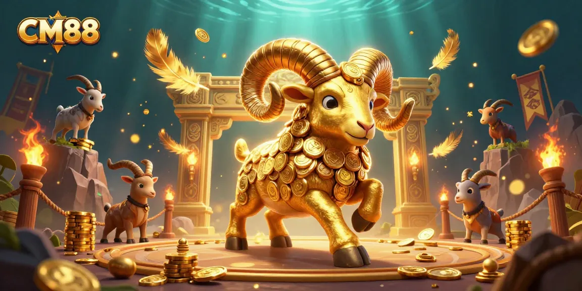 Experience thrilling gameplay at CM88 with a charged golden ram and dynamic casino elements.