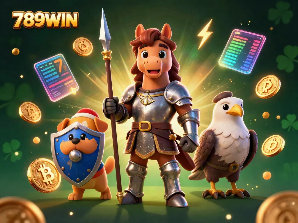 Engage in thrilling slots action at 789WIN with a captivating scene featuring knights, coins, and jackpot elements.
