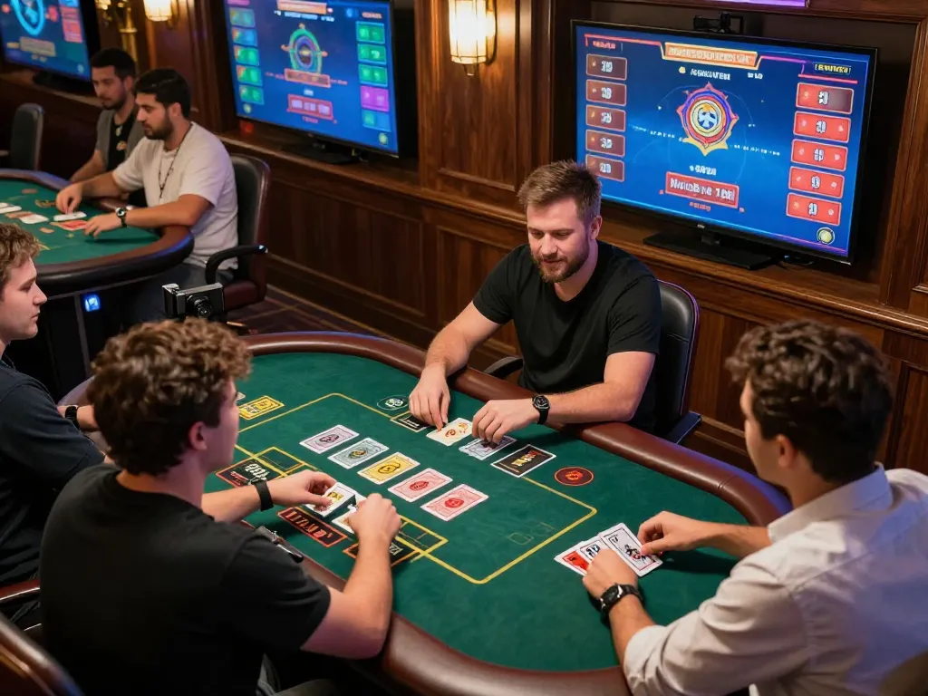 Players enjoying live dealer games at llwin online casino, showcasing excitement and engagement.