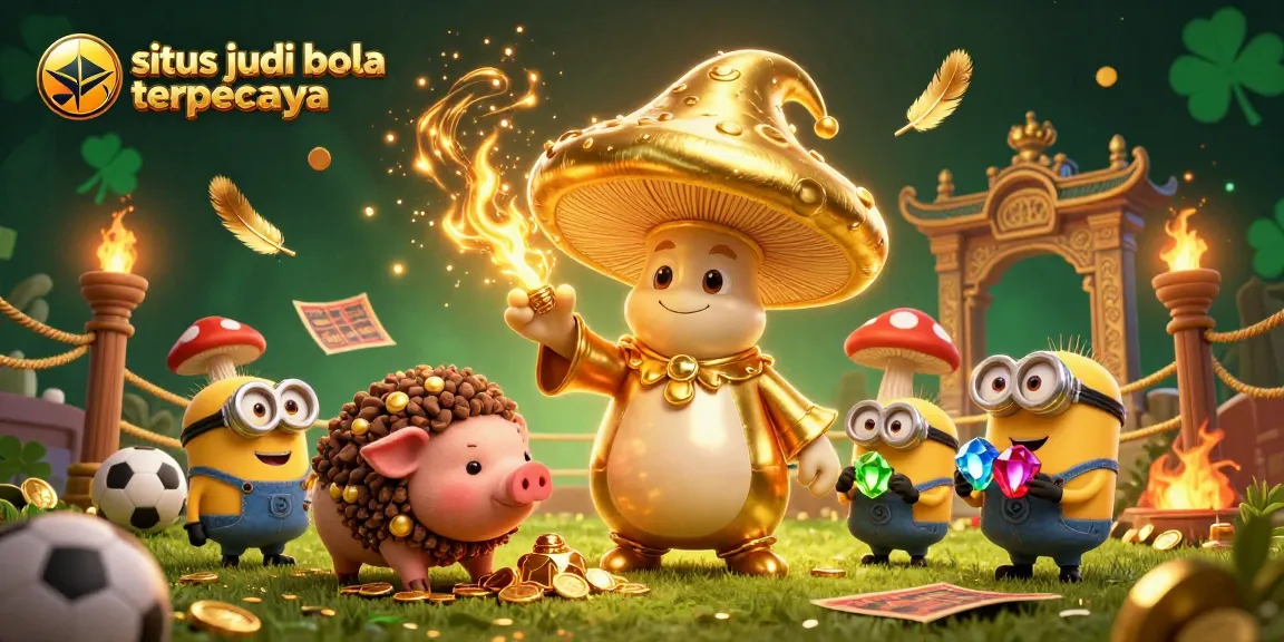 Enhance your chances with situs judi bola terpercaya and dynamic sports betting elements in this vibrant illustration.