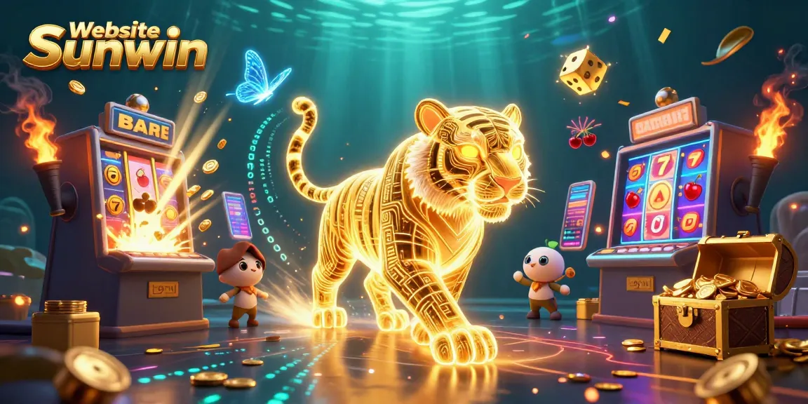 Engage with the exciting games on Website Sunwin featuring slot machines and dynamic casino visuals.