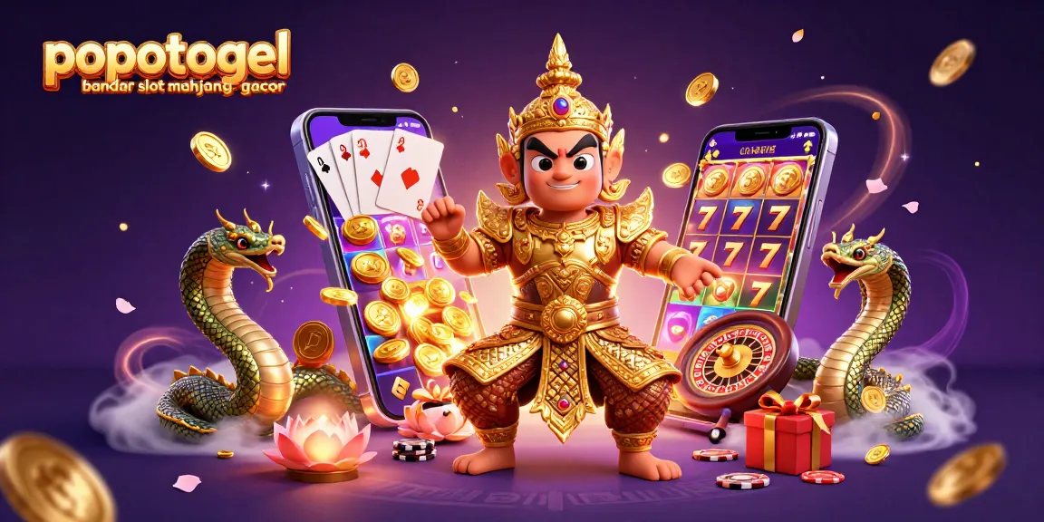 Engaging gameplay at popotogel bandar slot mahjong gacor with vibrant slot machines and golden coins.