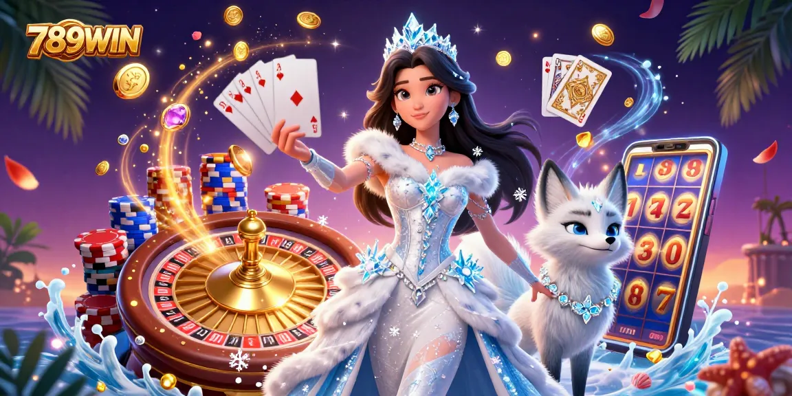 Experience exciting casino moments at 789WIN with vibrant 3D illustration featuring games and rich visuals.