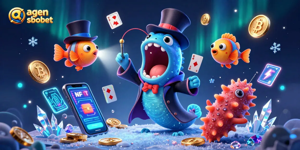 Engage with agen sbobet to experience vibrant casino magic featuring 3D creatures performing tricks.