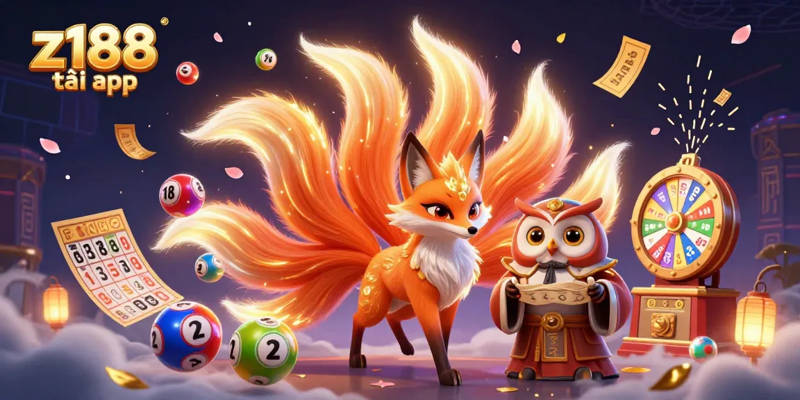 Experience the excitement of z188 tải app with vibrant illustrations of colorful lottery elements.