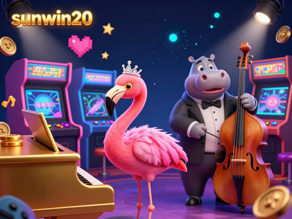 Experience exhilarating gameplay with sunwin20 at this vibrant casino lounge featuring lively 3D characters.
