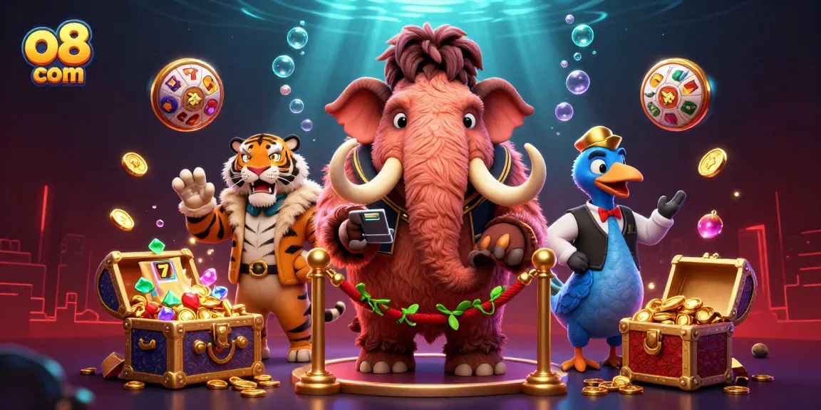 Engage with the vibrant world of O8 com as a woolly mammoth bouncer checks IDs at the casino.