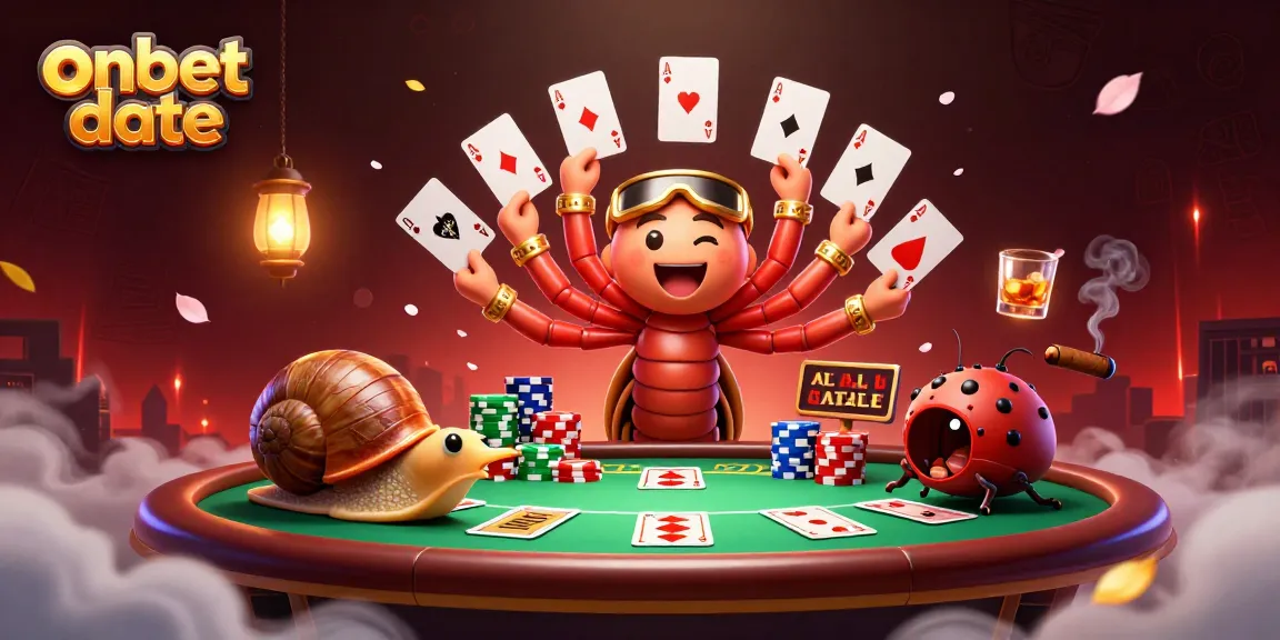 Experience vibrant gaming at onbet date with dynamic casino characters and engaging poker elements.