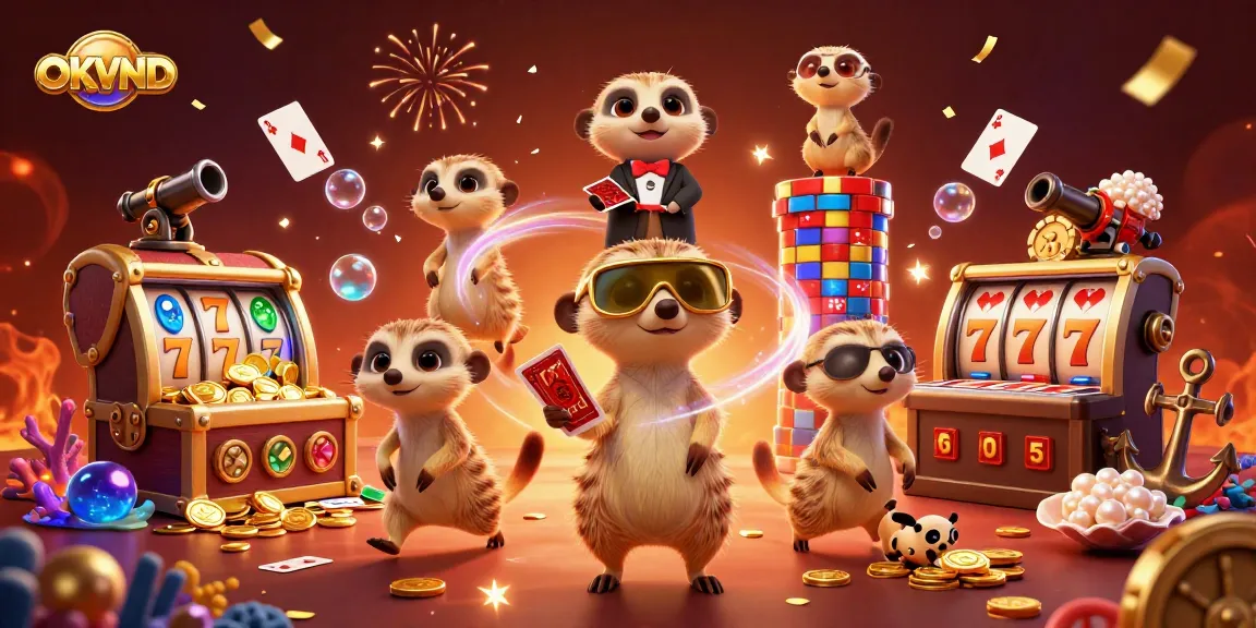 Experience thrills at OKVND as meerkats run an elaborate casino with engaging gameplay elements.