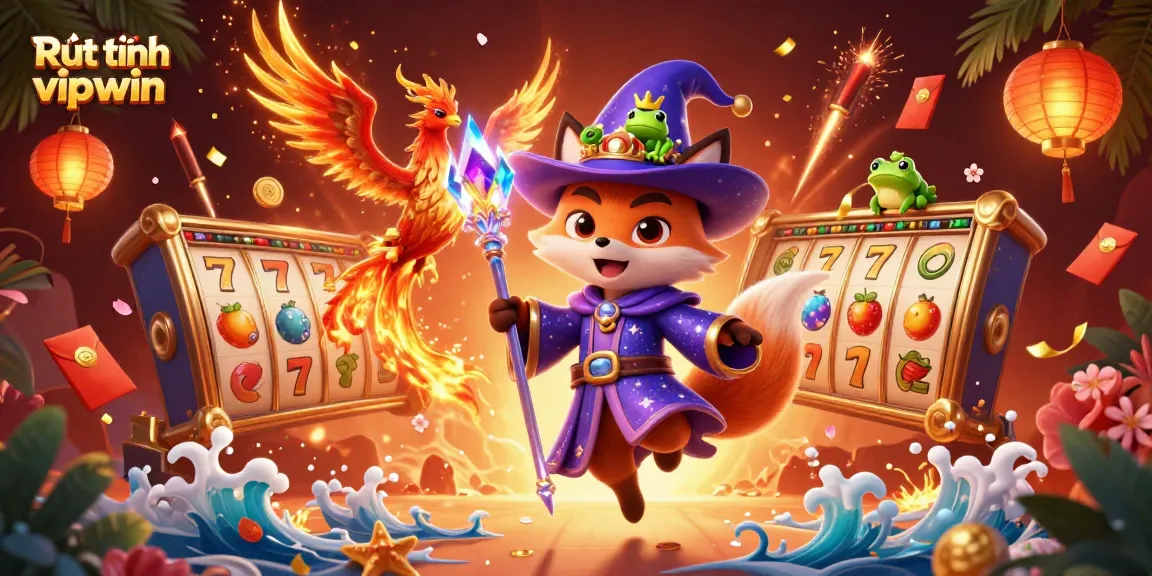 Engage with Rút tiền vipwin through an enchanting 3D casino experience featuring wizards and lucky charms.