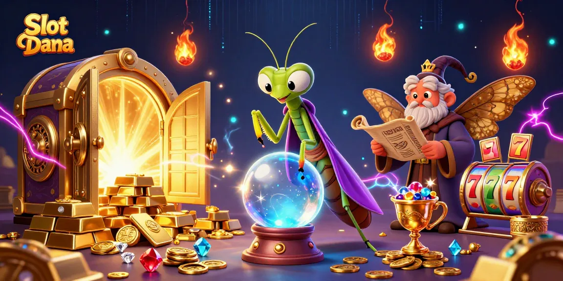 Experience Slot Dana action with vibrant characters, treasures, and slot features in an engaging scene.
