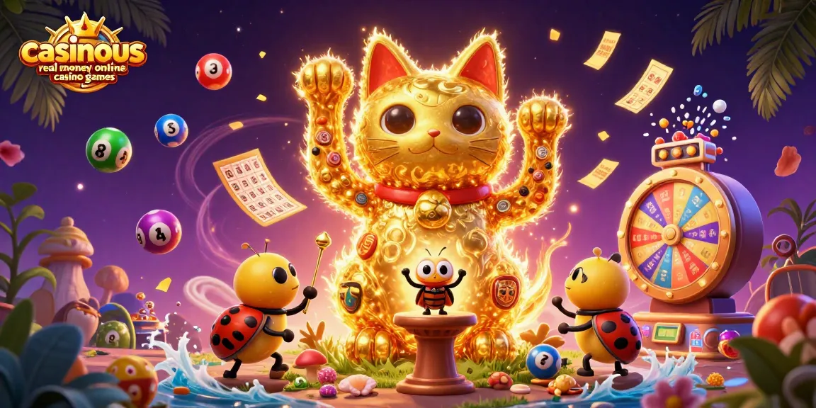 Experience casinous.com real money online casino games amid a vibrant, magical scene full of excitement.