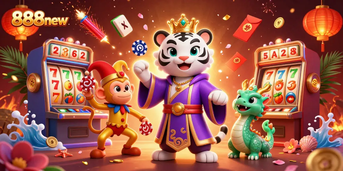 Experience vibrant gameplay at 888new with animated slot machines and playful characters in 3D!