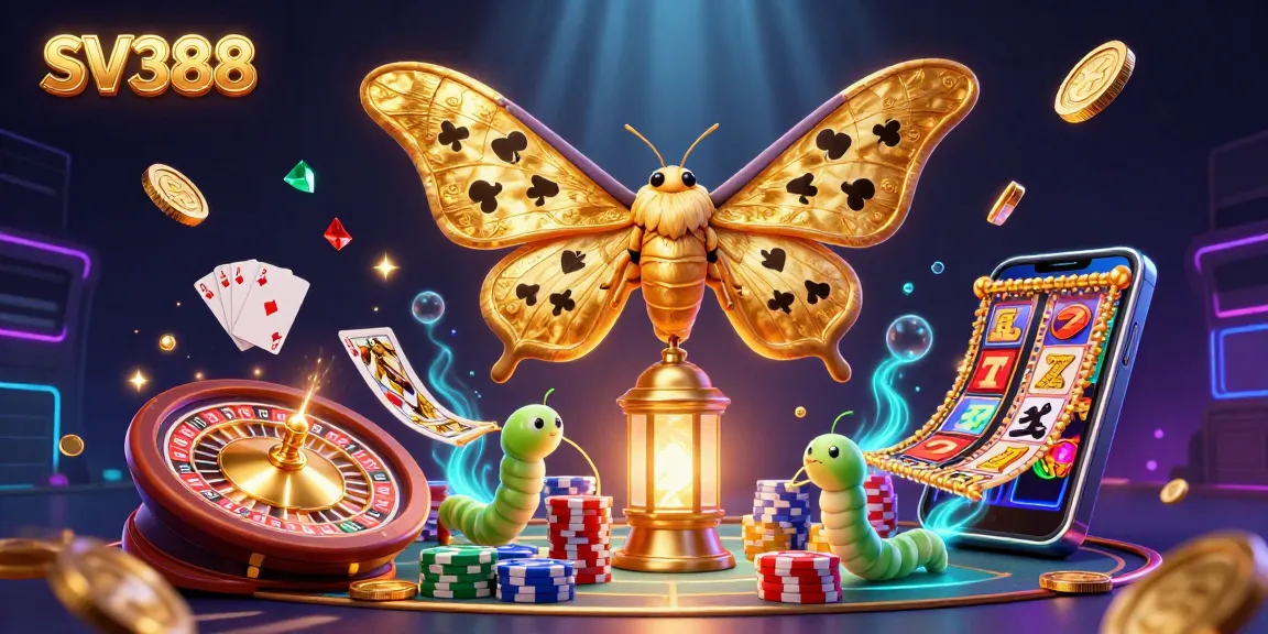 Experience thrilling live cockfighting action at SV388, featuring vibrant casino elements and dynamic visuals.