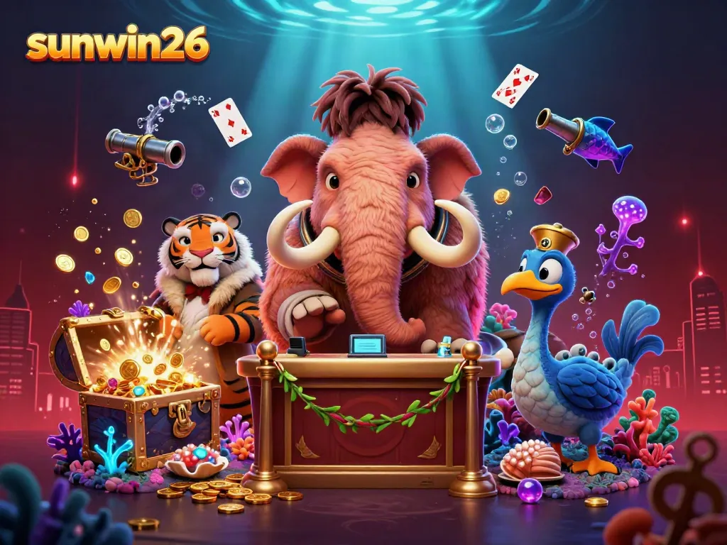 Capture the vibrant action at sunwin26 with a woolly mammoth bouncer and saber-tooth VIP.