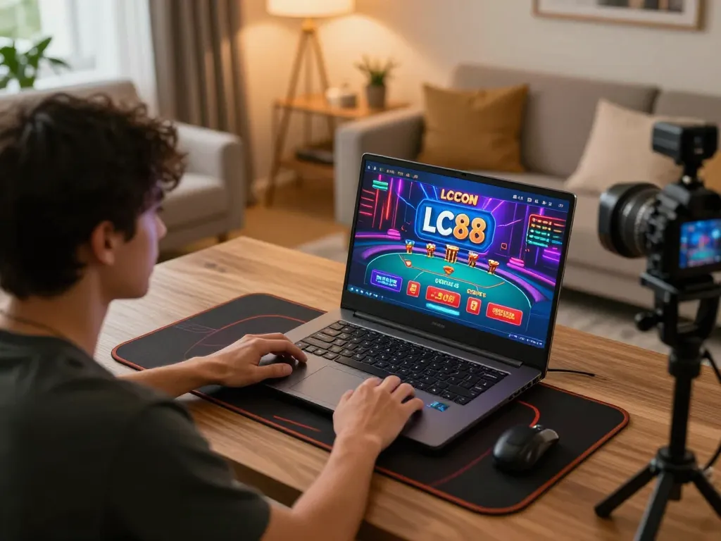 Experience exciting gameplay on LC88 com with a vibrant online poker setup, showcasing user engagement.