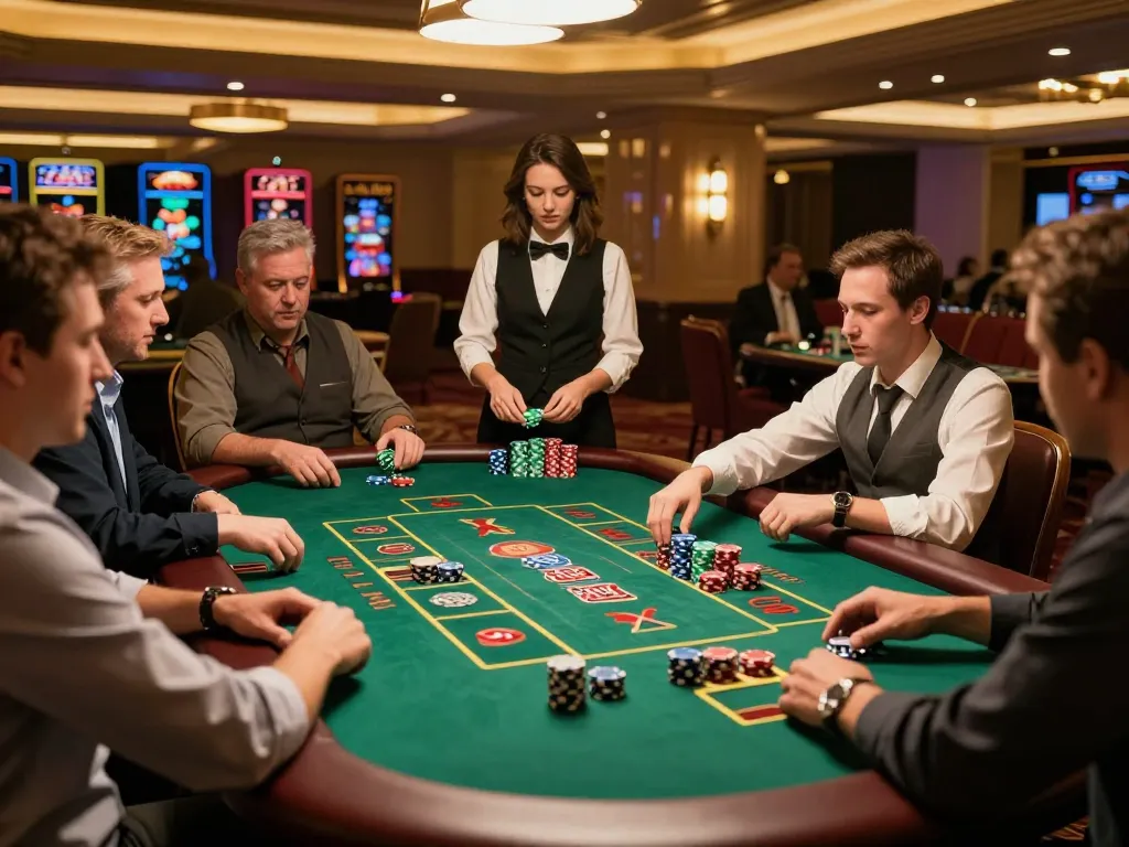 Experience the thrilling excitement of tài xỉu sunwin with players engaging in dice rolling and chip betting.