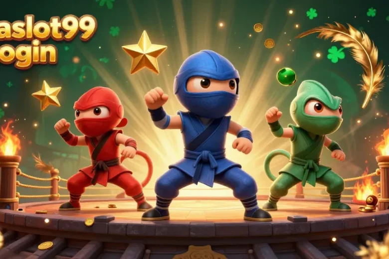 Experience the thrill of bolaslot99 login with a vibrant chameleon ninja team in action!