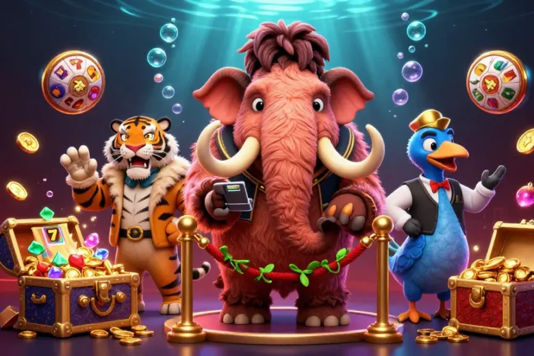 Engage with the vibrant world of O8 com as a woolly mammoth bouncer checks IDs at the casino.