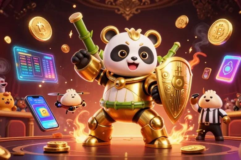 Engage with sunwin3 in this vibrant 3D casino scene featuring animated characters amid digital crypto elements.