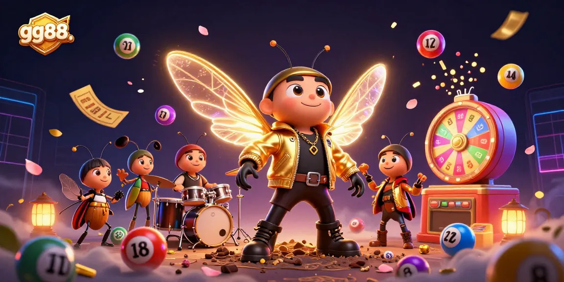 Play with gg88. Join the thrilling adventure of a cicada rock star in an exciting casino scene.
