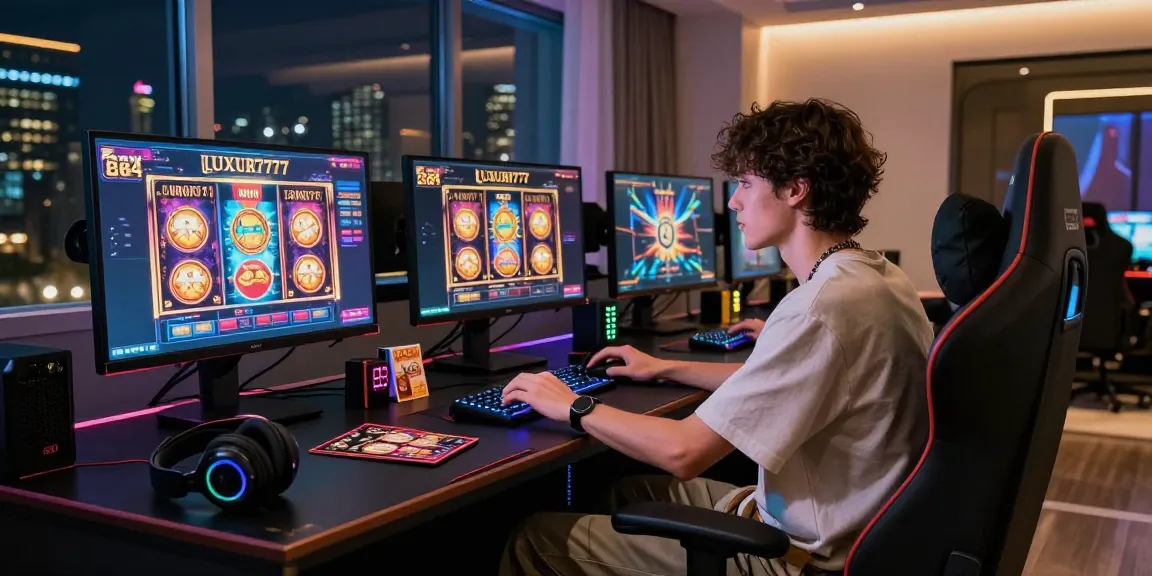 Pengalaman bermain game mewah dengan LUXURY777 di ruang gaming modern.