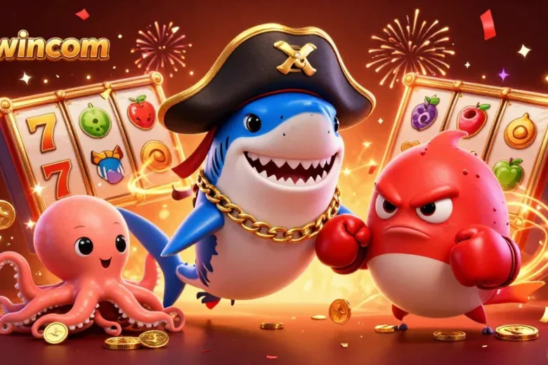 Engage with 98wincom's thrilling casino experience featuring vibrant characters and dynamic slot elements.